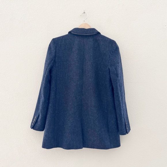 J. Crew Alfie Blazer Navy English Wool Herringbone Classic Preppy Academia 2 - Picture 5 of 16